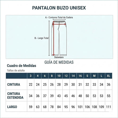 Buzo azul  unisex con bolsillo