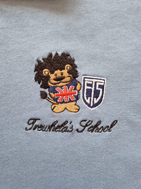 Polera Celeste León Manga Corta