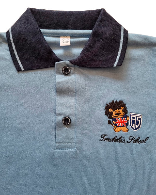 Polera Celeste León Manga Corta