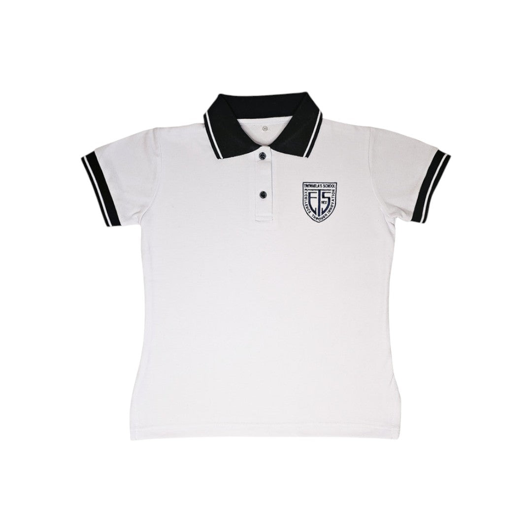 Polera pique blanca niña