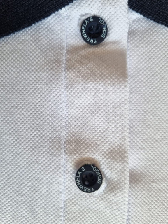 Polera Blanca Manga Corta Varón