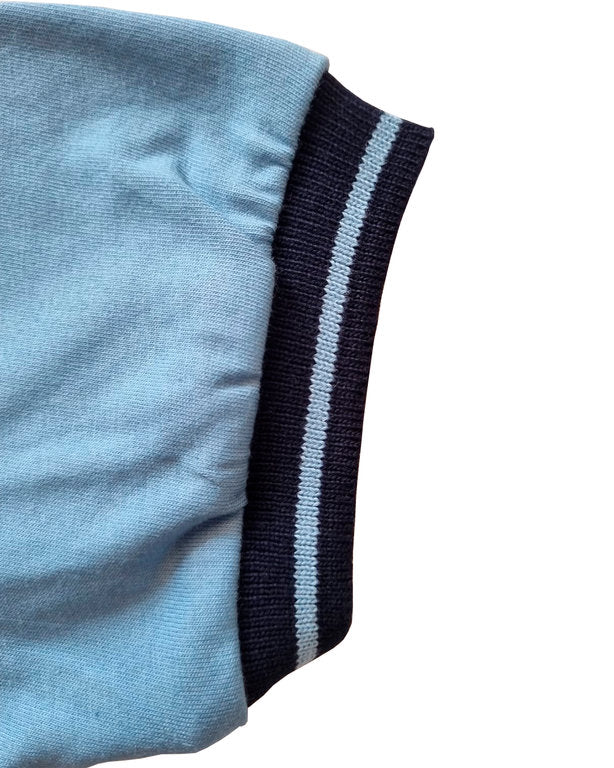 Polera Celeste Insignia Manga Corta