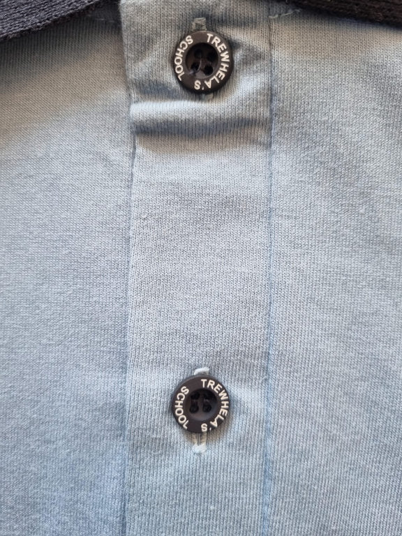 Polera Celeste Insignia Manga Corta