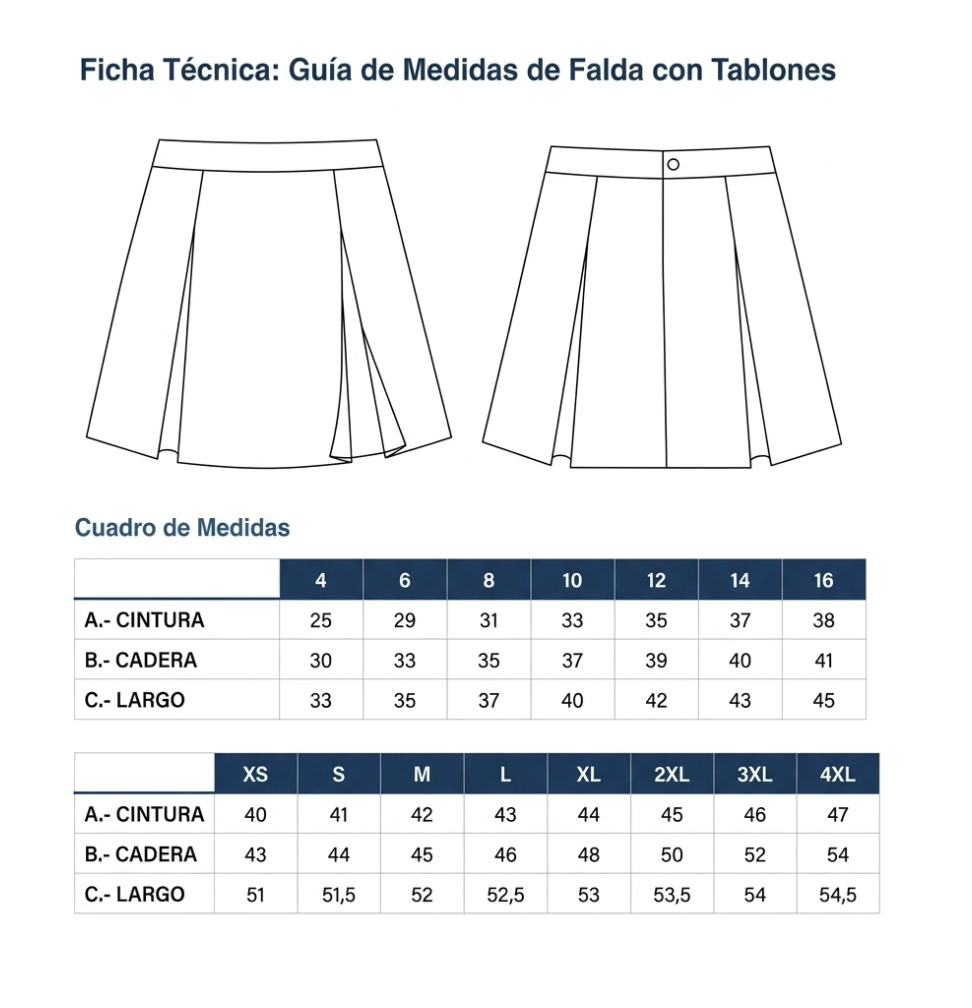 Falda gris 3 tablas