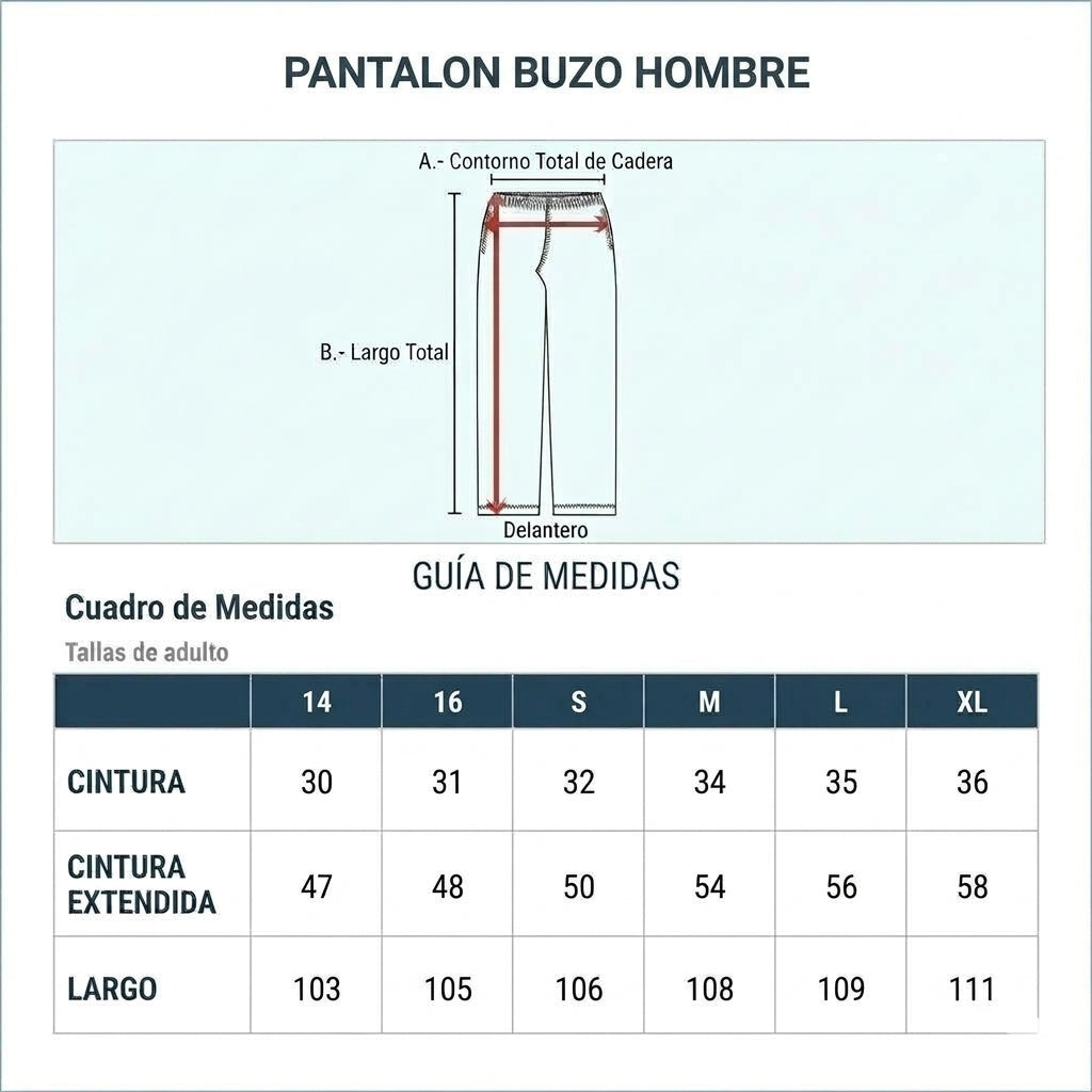 Buzo azul hombre con bolsillo