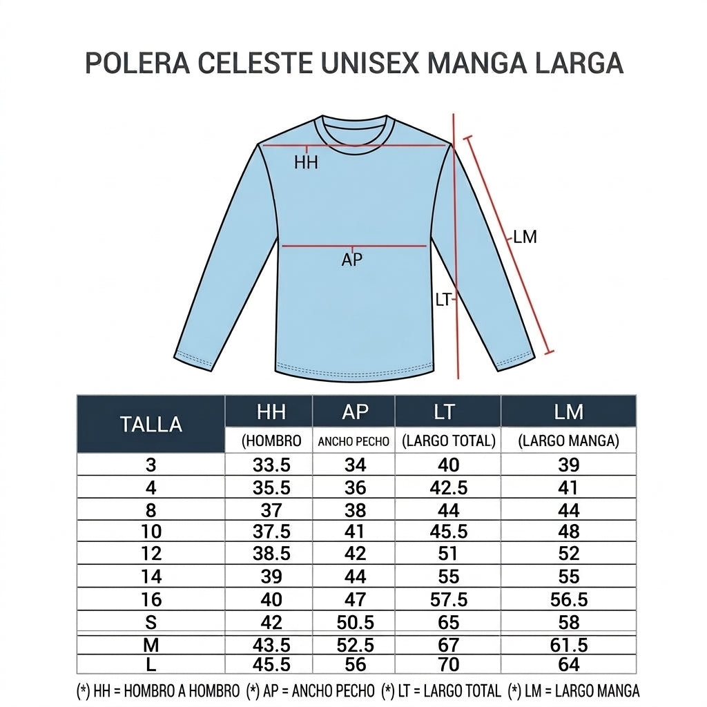 Polera deporte manga larga con insignia