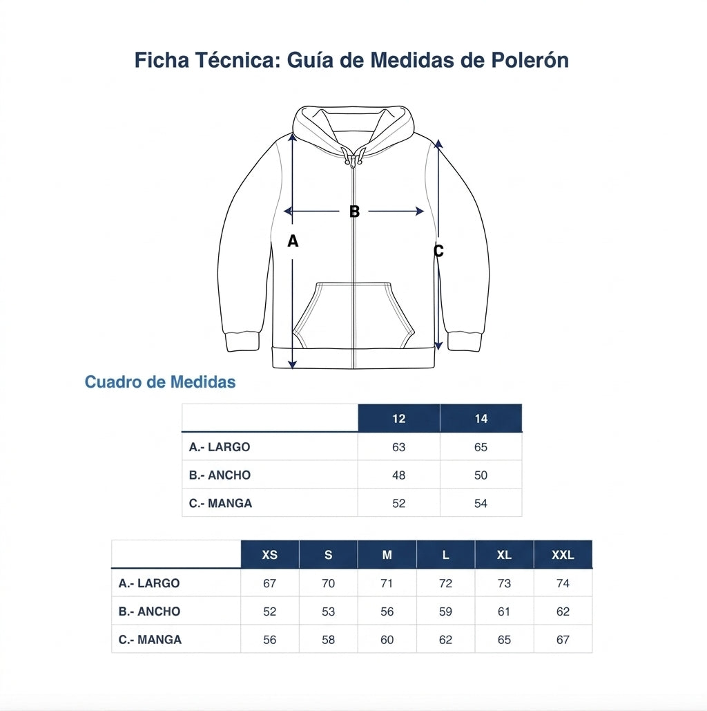 Hoodie (poleron canguro) con Cierre